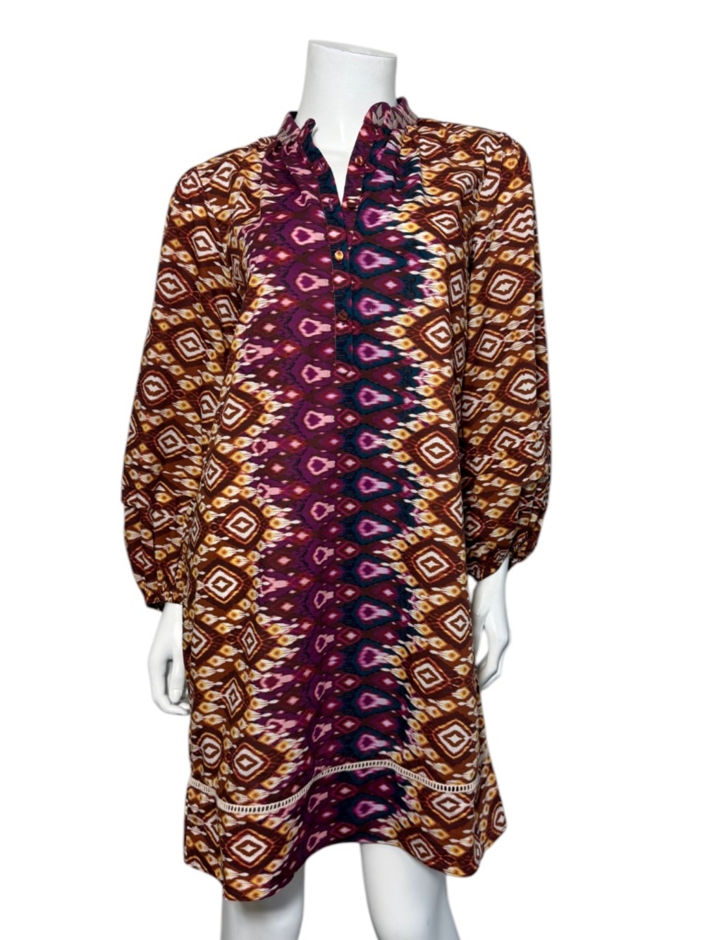 FIGUE Hailey Dress in Graduated Ikat Multi Size XS